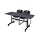 Kobe Rectangle FlipTop Table, 60" W, 29" H, Laminate Top, Gray MKFT6030GY44BK - alternate 1
